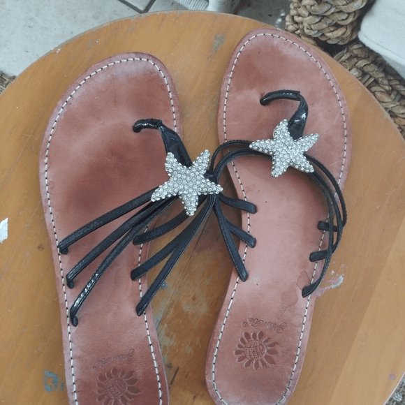 Yellow box leather sole sandal - Picture 2 of 4